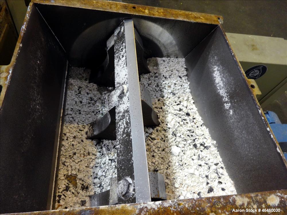 Used Ball & Jewell Granulator Model MD-1620-SCSX. Approximate 16" diameter x 20" wide 3 blade open rotor, tilt back pelican style feed hopper, approximate 7/16" diameter screen holes, bottom discharg...