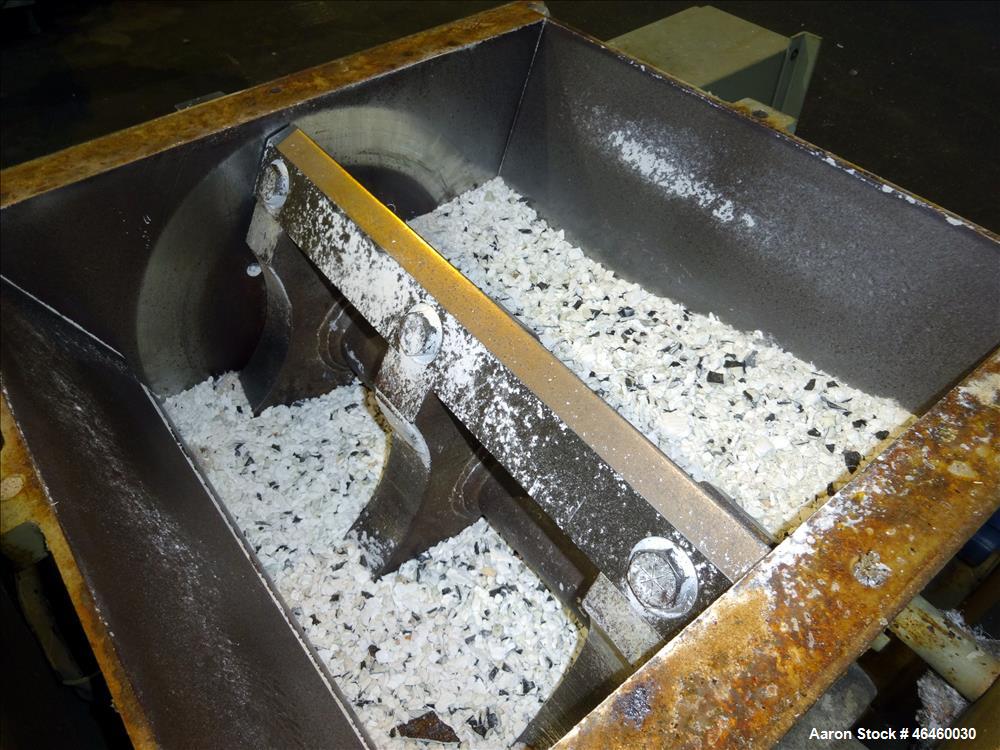 Used Ball & Jewell Granulator Model MD-1620-SCSX. Approximate 16" diameter x 20" wide 3 blade open rotor, tilt back pelican style feed hopper, approximate 7/16" diameter screen holes, bottom discharg...