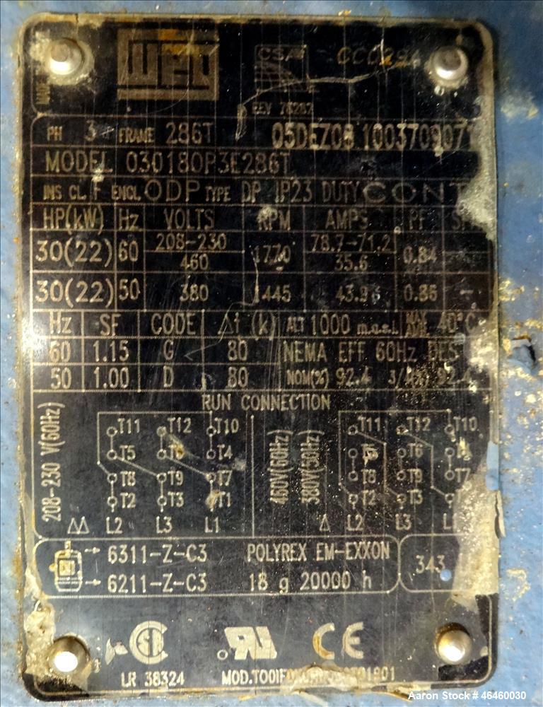 Used Ball & Jewell Granulator Model MD-1620-SCSX. Approximate 16" diameter x 20" wide 3 blade open rotor, tilt back pelican style feed hopper, approximate 7/16" diameter screen holes, bottom discharg...