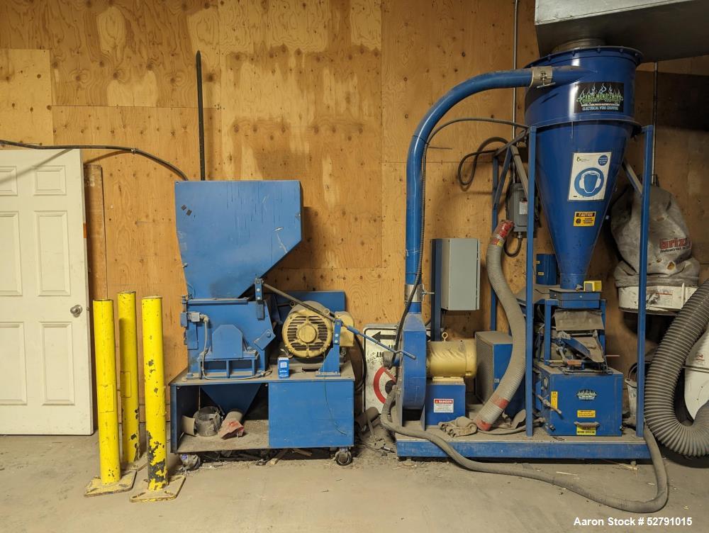 Used Cable Management Wire Chopper / Granulator System | 2018 | 25 HP Granulator + C1 Air Separator + Dust Collector