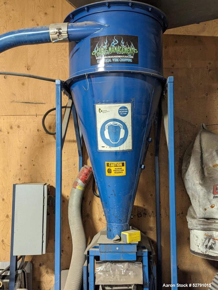 Used Cable Management Wire Chopper / Granulator System | 2018 | 25 HP Granulator + C1 Air Separator + Dust Collector