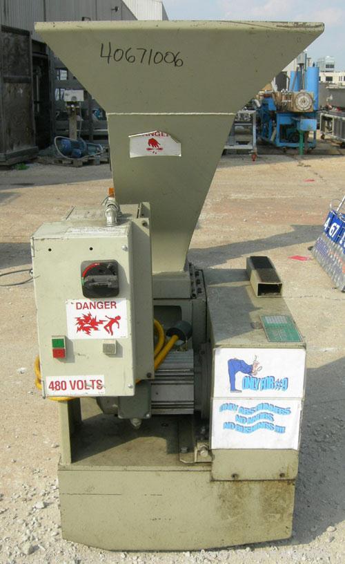 Used- Conair/Wortex Granulator, model LP-330. Approximate 6" diameter x 7" long segmented helical type rotor with 3 rows of ...