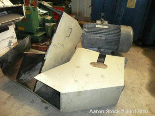 Used Cumberland Granulator, model 1462. 14" X 62" feed throat with cut sheet style feed hopper. 3 knife high shear, twin shear rotor. Set up for blower discharge with 1/2" diameter screen and a blowe...