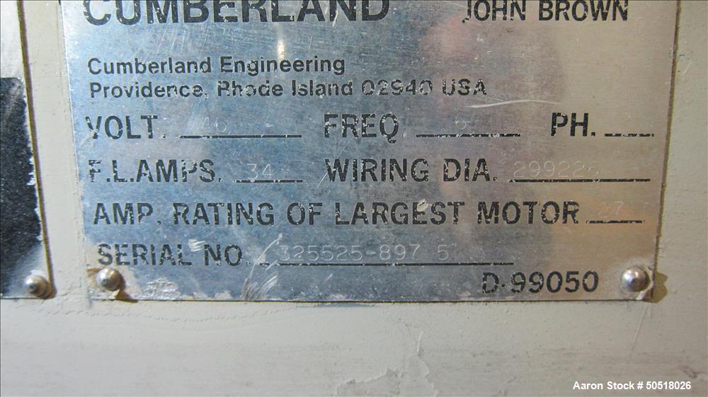 Used Cumberland Granulator, Model 184.