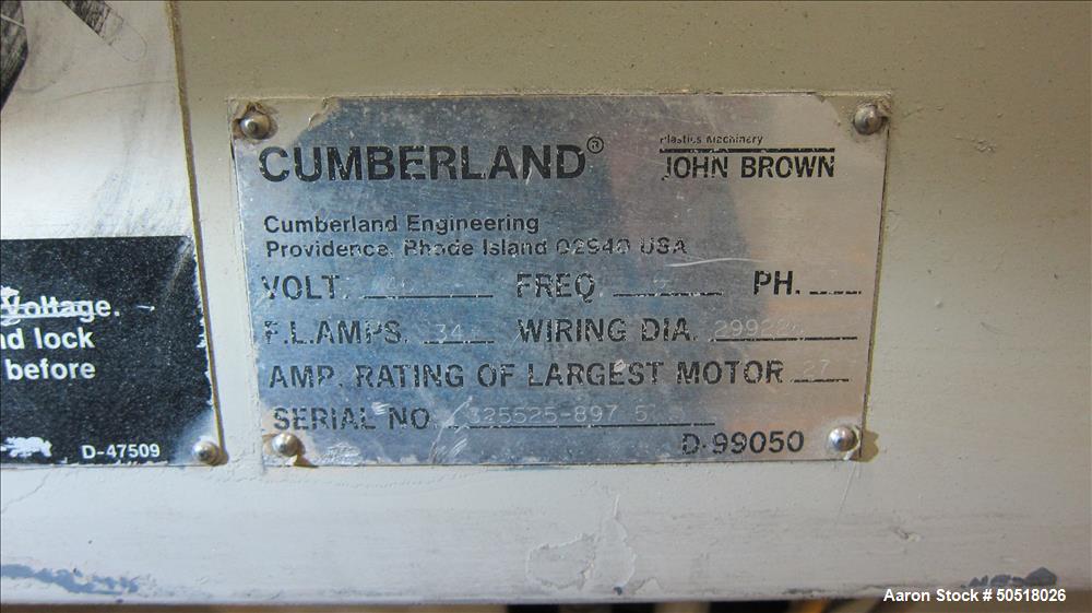 Used- Cumberland Granulator, Model 184.