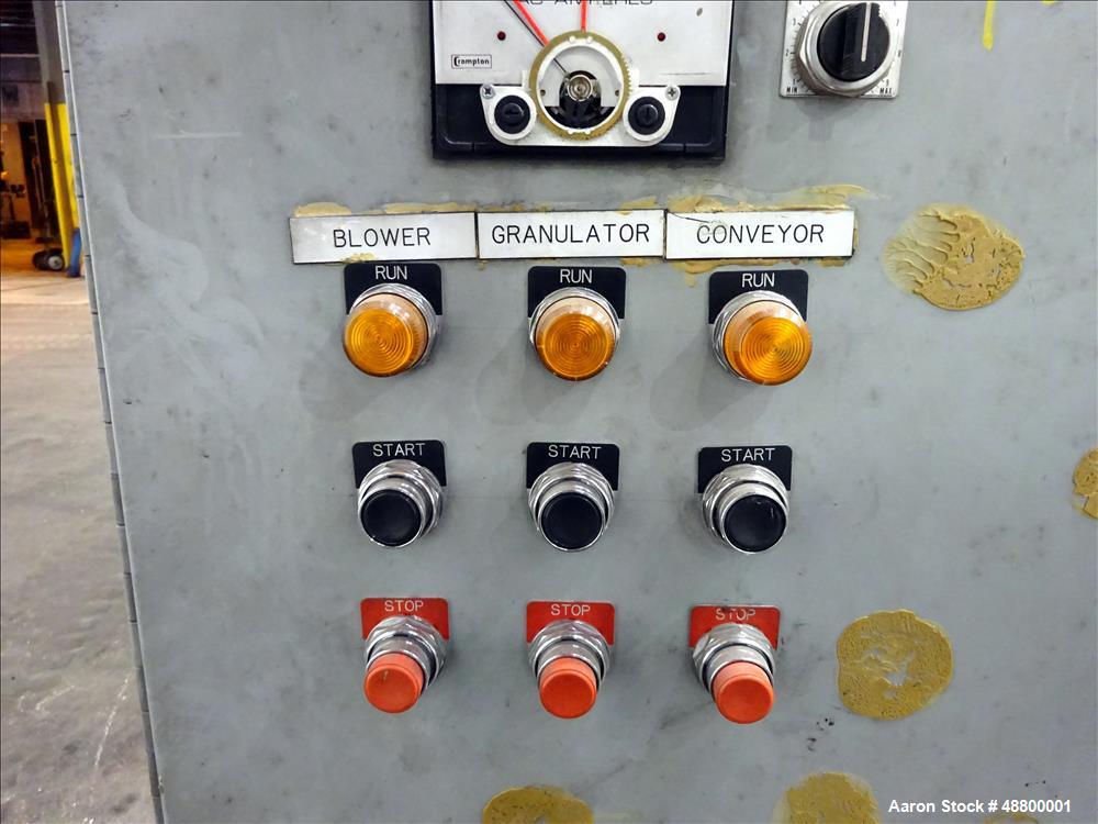 Used Cumberland Series 2000 Granulator, Model 2042, Carbon Steel.