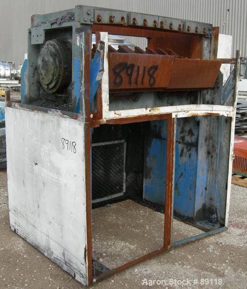USED: Cumberland granulator, model 20X50. Approximate 20" diameter x 50" wide open rotor, requires blades. 20" x 50" feed throat with bolt on hopper. Driven by a 200 hp, 3/60/460 volt, 1780 motor. Ap...
