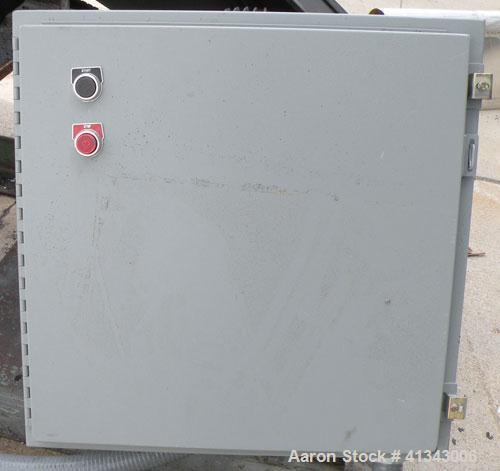 Used Cumberland Granulator, Model 24 GRAN-3KN. 3 bolt on blade, closed rotor. Approximate 18" x 24" feed with hopper, bottom discharge with screen. Driven by a 75 hp, 3/60/230/460 volt, 1785 rpm moto...