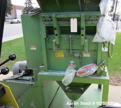 Used- Cumberland, Model 2428I Granulator. 24" x 28" feed throat. 3 knife twin shear open rotor. 2 bed knife. 40 hp 230/460 v...