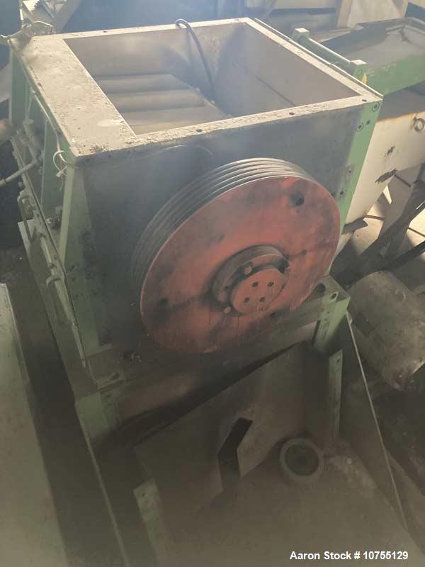 Used- Cumberland, Model 2428I Granulator. 24" x 28" feed throat. 3 knife twin shear open rotor. 2 bed knife. 40 hp 230/460 v...