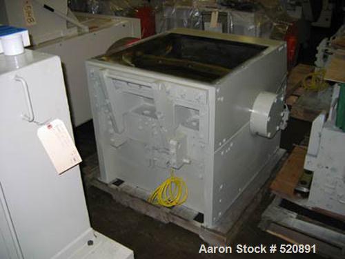 USED: Cumberland model 2428 granulator. 3 knife open rotor,2 bed knife, 40 hp 230/460 volt motor, plate base, 6" Airveyordischarge.