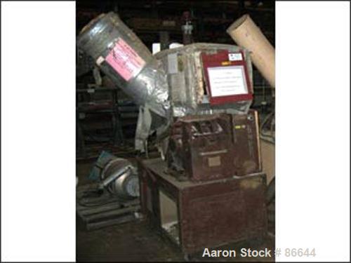 Used Cumberland Granulator, Size 284 GRAN 3KN. 10" x 12" Feed opening with 8" diameter side feed, 3 knife open rotor, approximate 10 hp drive, with feed hopper.