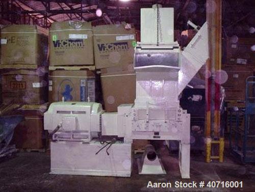 Used Refurbished Cumberland Granulator, Model # 30 with 150 hp motor. 220/440/550 volts. 18" x 30" Opening, new feed hopper, 3 knife open solid rotor, 2 bed knives, all new knives, new hold down bloc...