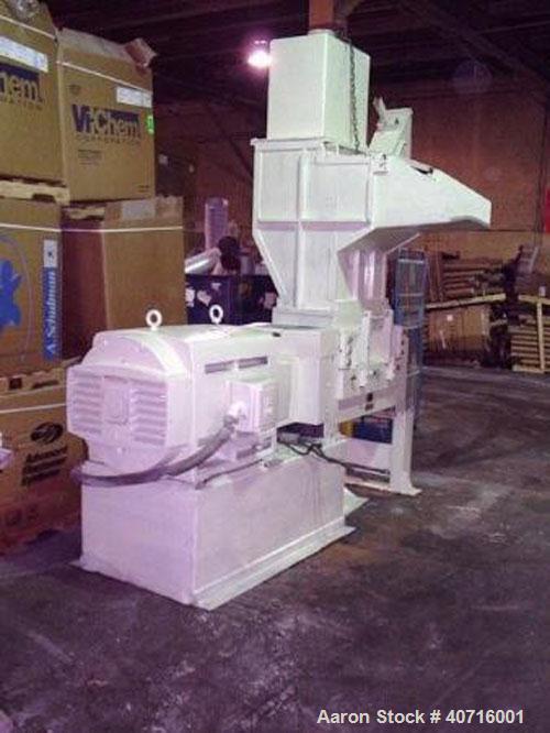 Used Refurbished Cumberland Granulator, Model # 30 with 150 hp motor. 220/440/550 volts. 18" x 30" Opening, new feed hopper, 3 knife open solid rotor, 2 bed knives, all new knives, new hold down bloc...