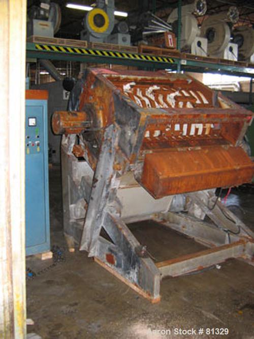 USED: Cumberland model 3250B granulator. 32" x 50" feed throat, 25 knife semi-hog open rotor, 2 bed knife, 250 hp 460 volt motor, dual flywheel, 12" OD airveyor discharge. Unit includes one Allen Bra...