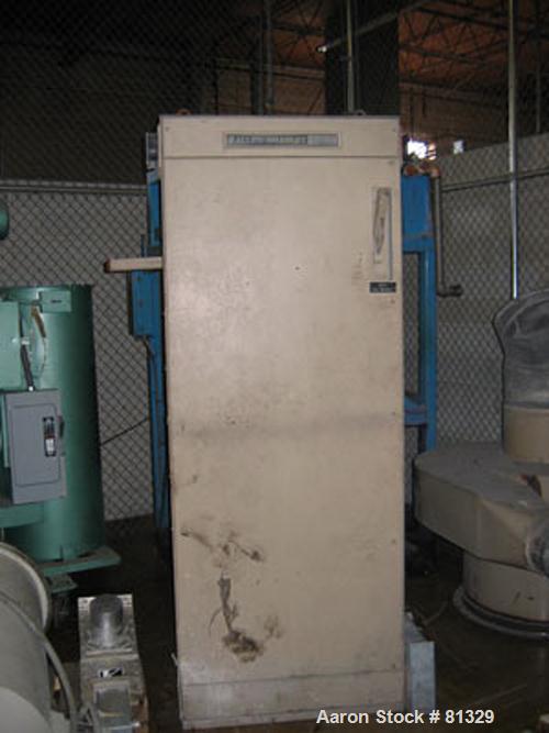 USED: Cumberland model 3250B granulator. 32" x 50" feed throat, 25 knife semi-hog open rotor, 2 bed knife, 250 hp 460 volt motor, dual flywheel, 12" OD airveyor discharge. Unit includes one Allen Bra...