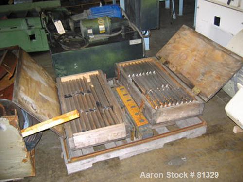 USED: Cumberland model 3250B granulator. 32" x 50" feed throat, 25 knife semi-hog open rotor, 2 bed knife, 250 hp 460 volt motor, dual flywheel, 12" OD airveyor discharge. Unit includes one Allen Bra...