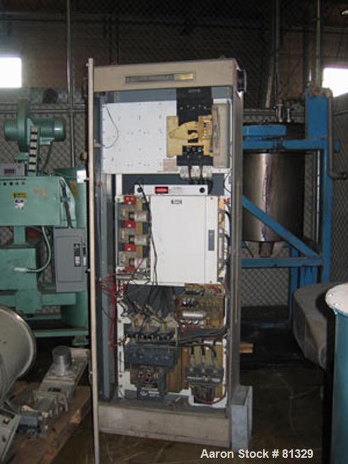 USED: Cumberland model 3250B granulator. 32" x 50" feed throat, 25 knife semi-hog open rotor, 2 bed knife, 250 hp 460 volt motor, dual flywheel, 12" OD airveyor discharge. Unit includes one Allen Bra...