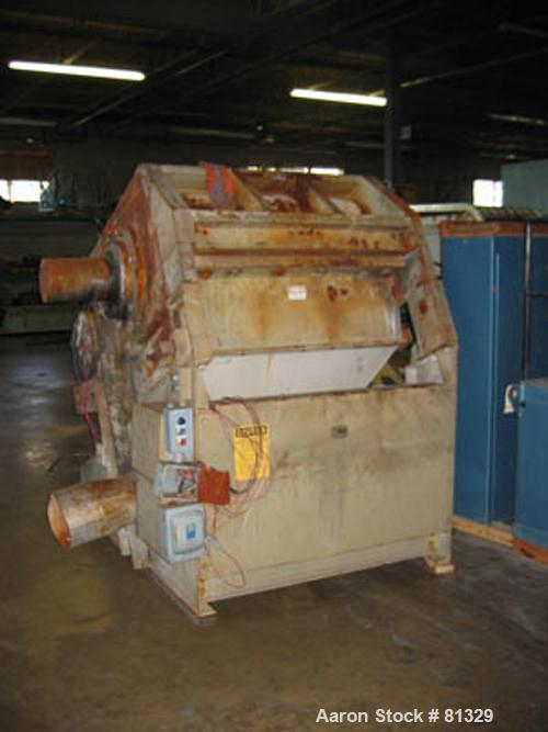 USED: Cumberland model 3250B granulator. 32" x 50" feed throat, 25 knife semi-hog open rotor, 2 bed knife, 250 hp 460 volt m...