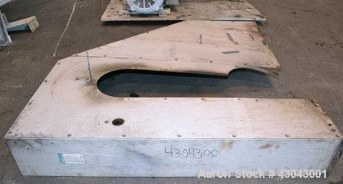Used Cumberland Series 3200 Granulator, Model 3284, Carbon Steel. 32" x 84" Throat size, 36’’ diameter cutting circle, bolt-on blades, open rotor. Hydraulic throat opening with power pack. Top feed h...