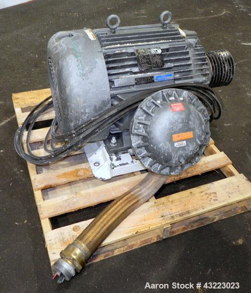 Used Cumberland Granulator, Model 37B. 21-1/4'' x 37-7/16'' Feed opening with hopper. 16’’ Diameter cutting circle, 3 rows of 2 blolt on blades, open rotor, bottom discharge. Driven by a 100hp, 3/60/...