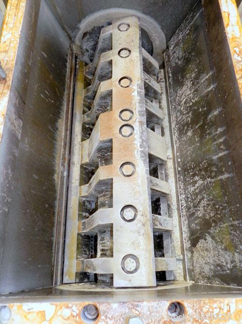 Used Cumberland Granulator, Model 37B. 21-1/4'' x 37-7/16'' Feed opening with hopper. 16’’ Diameter cutting circle, 3 rows of 2 blolt on blades, open rotor, bottom discharge. Driven by a 100hp, 3/60/...