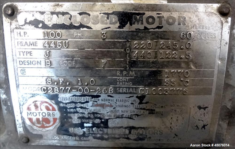Used Cumberland Granulator, Model 50 Gran. 7KN. Approximate 50" x 25" feed opening with a bolt on hopper. Approximate 25" diameter cutting circle with 7 rows of 2 bolt on blades, open rotor, set up f...