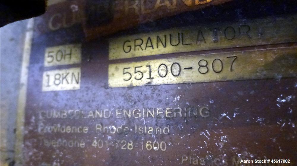 Used Cumberland Granulator, Model 50-H GRAN