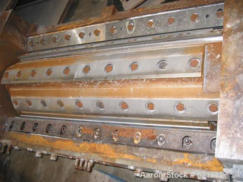 USED: Cumberland granulator, model 50F. 20" x 50" opening, new feed hopper, 8 knife solid rotor, 2 bed knives, 150 hp motor, water jacketed housing, starter. Includes 2 complete sets of extra new bla...