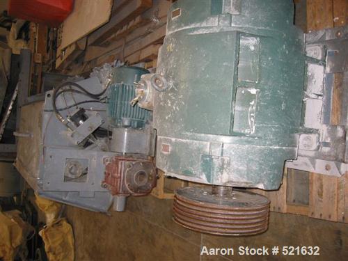 USED: Cumberland granulator, model 50F. 20" x 50" opening, new feed hopper, 8 knife solid rotor, 2 bed knives, 150 hp motor, water jacketed housing, starter. Includes 2 complete sets of extra new bla...