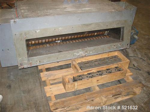 USED: Cumberland granulator, model 50F. 20" x 50" opening, new feed hopper, 8 knife solid rotor, 2 bed knives, 150 hp motor, water jacketed housing, starter. Includes 2 complete sets of extra new bla...