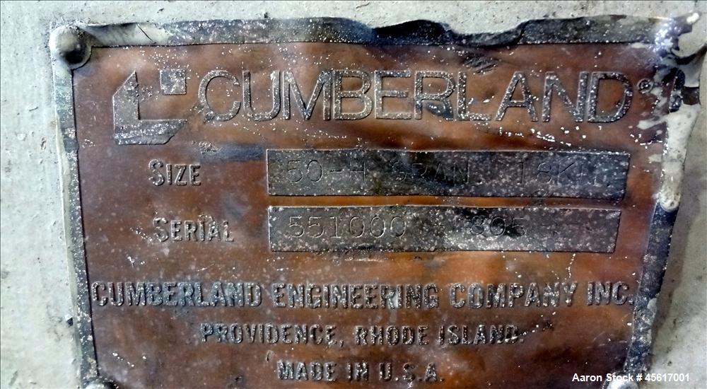 Used Cumberland Granulator, Model 50-H GRAN.