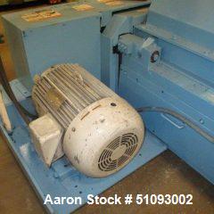 Used Cumberland Model 56T sheet fed granulator, Serial Number 209350-02004.  Granulator includes 3 knife rotor, 45 Deg. inclined infeed hopper, rubber to metal feed rolls, belt driven 10 hp main moto...
