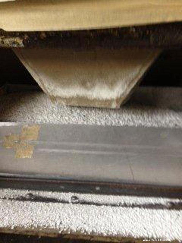 Used Cumberland Granulator, Model 585-3KN.  Approximately 20” x 14” feed opening with tilt back feed hopper. Approximately 12” diameter x 20” wide (3) bolt on blade open rotor.  Bottom discharge with...