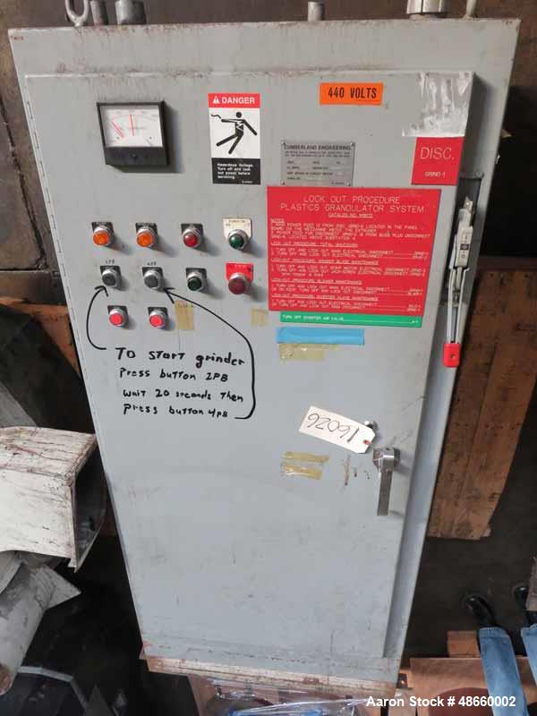 Used Cumberland Granulator, Model X1400, Carbon Steel.
