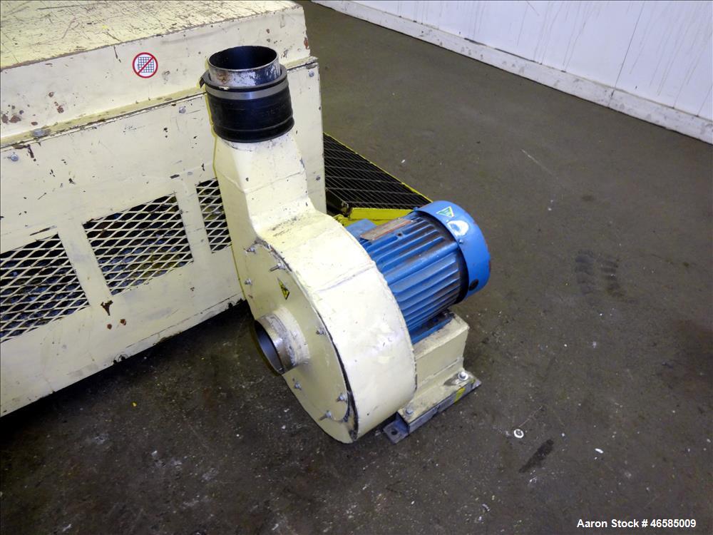 Used Grinder, Carbon Steel. Approximate 15" x 26" wide feed opening with tilt back pelican feed hopper. (3) bolt on tip blades, open rotor. Driven by a 75 hp, 3/60/230/460 volt, 1775 rpm motor. 1/2" ...