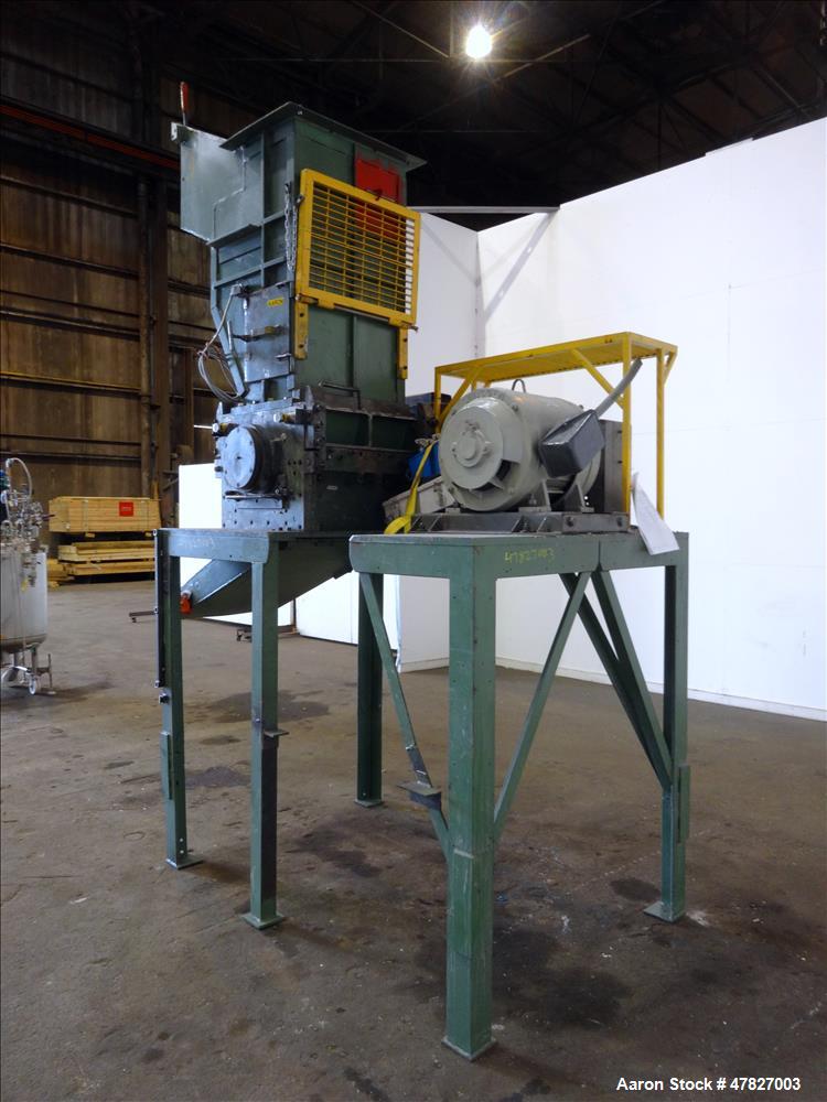 Used- Grinder, 3 Knife Open Rotor, Approximate 24" x 18" Feed With Tilt Pelican