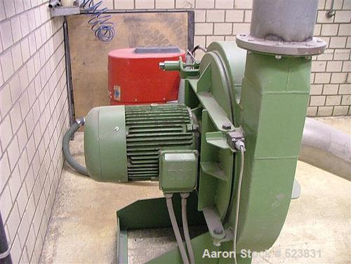 USED: Dreher plastic mill, type S 60/100 SRV. Complete line consisting of (1) Dreher mill, 48 rotor knives, 17 stator knives, 19 sieves 6-10 mm, driven by a 125 hp (90 kW) motor. (1) Jost sifter SUZ ...