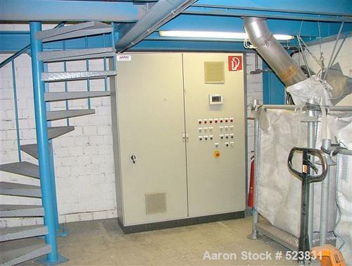 USED: Dreher plastic mill, type S 60/100 SRV. Complete line consisting of (1) Dreher mill, 48 rotor knives, 17 stator knives, 19 sieves 6-10 mm, driven by a 125 hp (90 kW) motor. (1) Jost sifter SUZ ...