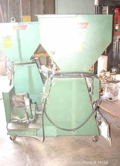 Used Foremost Granulator, Model HD-6. 20 hp motor, 230/460 volt, 3/60. 14 x 18 feed throat. 
2 hp blower discharge. Includes sound enclosure. Unit is mounted on casters.