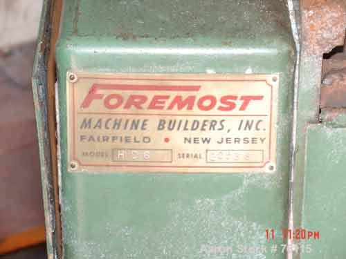 Used Foremost Granulator, Model HD-6. 20 hp motor, 230/460 volt, 3/60. 14 x 18 feed throat. 
2 hp blower discharge. Includes sound enclosure. Unit is mounted on casters.
