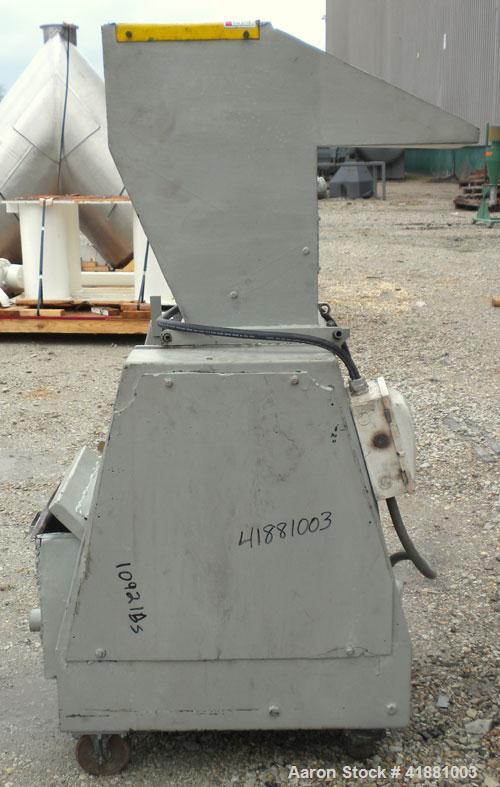 Used Foremost Grinder, Model HD2H. Approximate 14" long solid rotor with a bolt on blade. Tilt back pelican feed hopper. Driven by a 10 hp, 3/50/60/208-220/440 volt, 1500/1800 rpm motor. Includes a b...