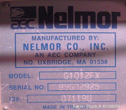 Used Nelmore Granulator, model G1012FX. 10" X 12" feed throat with standard tray feed hopper. Includes 7.5 hp belt driven motor, operator control  panel, blower discharge, cyclone and cyclone base fo...