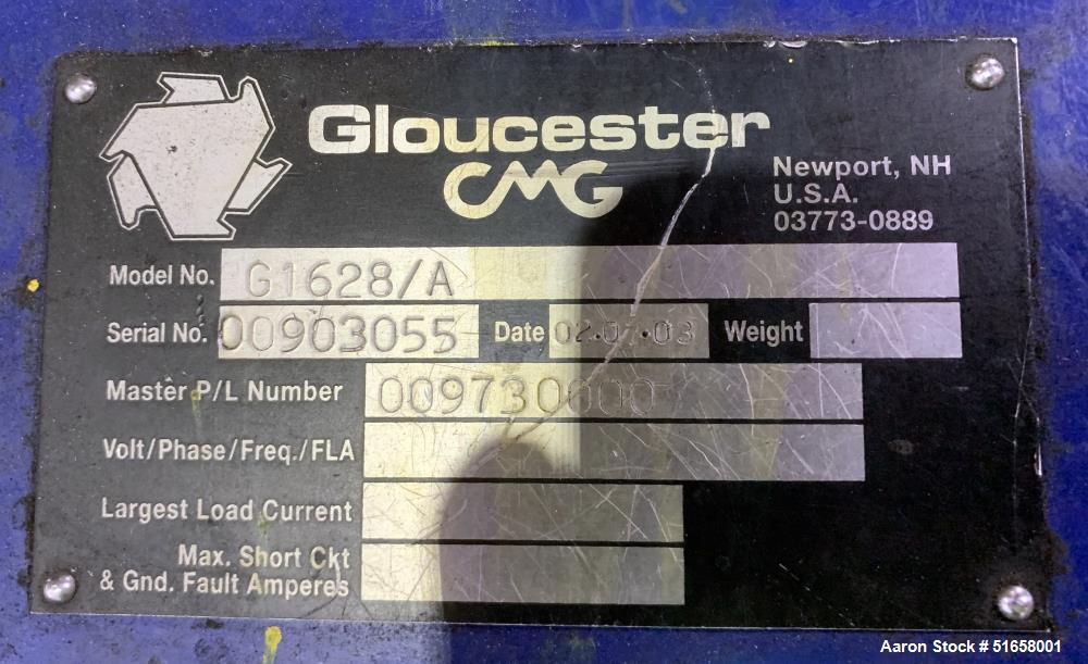 Gloucester CMG Granulator, Model: G1628/A MFD