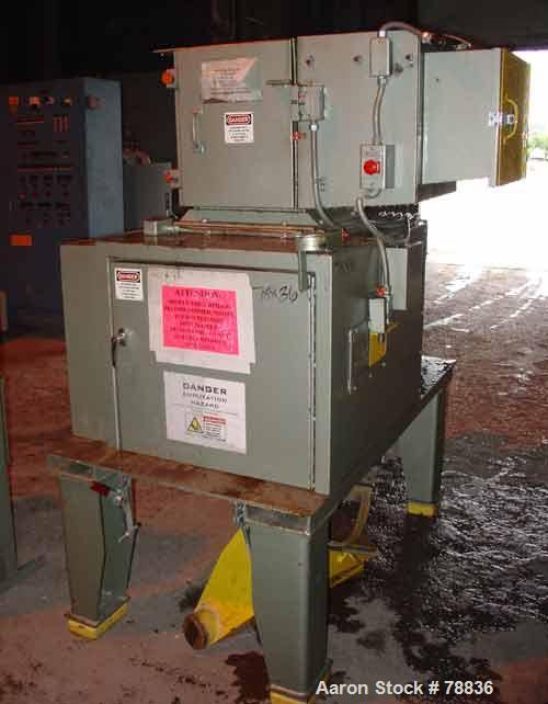USED: Granutec granulator, model TFG1616.4. Open rotor, 3 bolt-onknives 16" long x 4" wide, 1/4" screen holes, 12" x 16" side feedwith hinged door, 25" x 25" side access door, 11" x 17" bottomdischar...