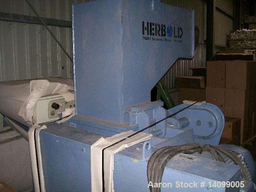 Used-Neue Herbold LP 450/300 F9  Granulator suitable for profiles.  49.3 hp/37 kW, 50 hz, (9) rotor knives, (2) stator knive...