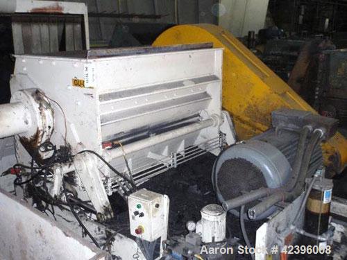 Used Herbold Granulator, Type SM-800/1600 H7-3. 61.41" x 37" Feed opening with hopper. (7) Blade open rotor, approximately 800mm diameter x 1600mm wide. Driven by a 160kW, 3/60/460 volt motor. Serial...