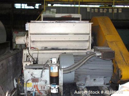 Used Herbold Granulator, Type SM-800/1600 H7-3. 61.41" x 37" Feed opening with hopper. (7) Blade open rotor, approximately 800mm diameter x 1600mm wide. Driven by a 160kW, 3/60/460 volt motor. Serial...