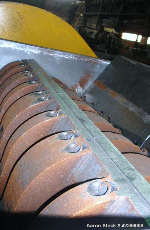 Used Herbold Granulator, Type SM-800/1600 H7-3. 61.41" x 37" Feed opening with hopper. (7) Blade open rotor, approximately 800mm diameter x 1600mm wide. Driven by a 160kW, 3/60/460 volt motor. Serial...