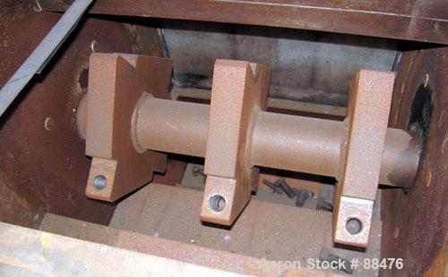 Used Hydro Claim High-Bulk-Density Dual Rotor Plastic Film Grinder, Model HBD. Approximately 12" x 18" feed opening. Stacked rotor design. Requires blades and motor.